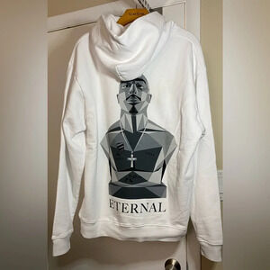 Fragment x Interscope 2Pac Tupac White Hoodie Size L